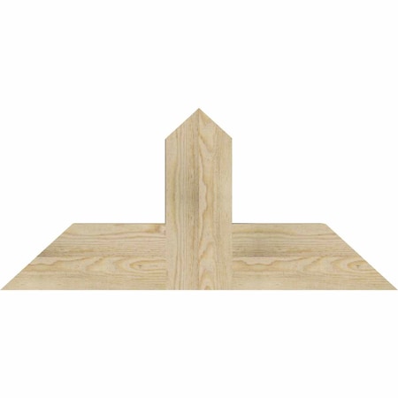Ekena Millwork Portland Rough Sawn Timber Gable Bracket, Douglas Fir, 36"W x 16"H x 4"D x 6"F, 11/12 Pitch GBW036X16X0406POR00RDF
